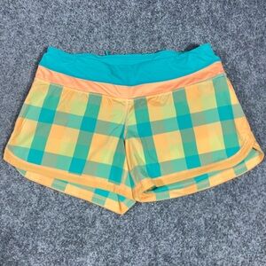 Lululemon Speed Shorts Checkmate Lagoon Size 8